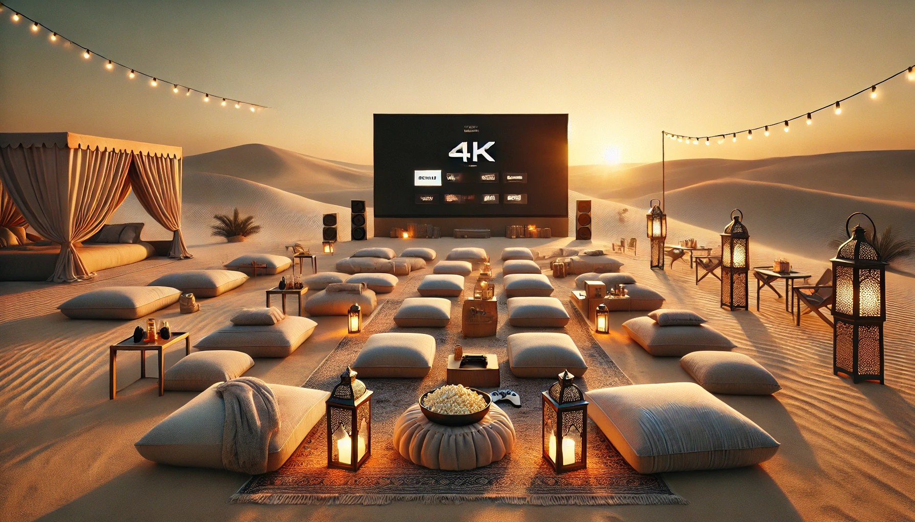 Full SandScape cinema setup in the desert